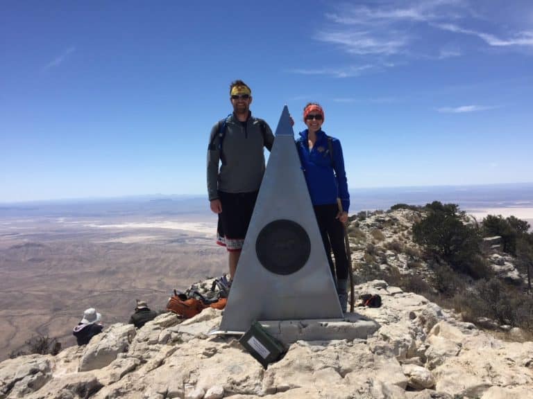 The highest point in Texas at the top of the Guadalupe Mountains!