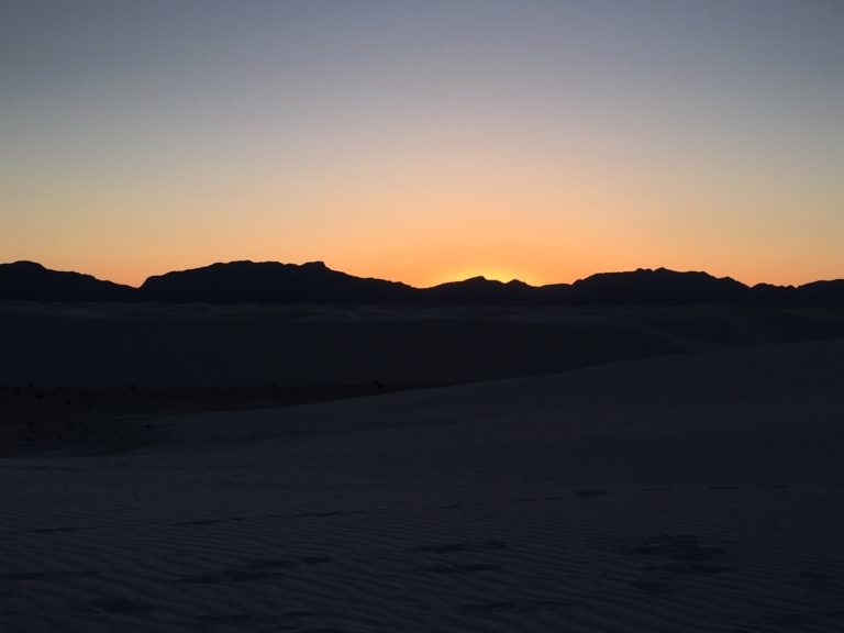 A beautiful sunset in the dunes