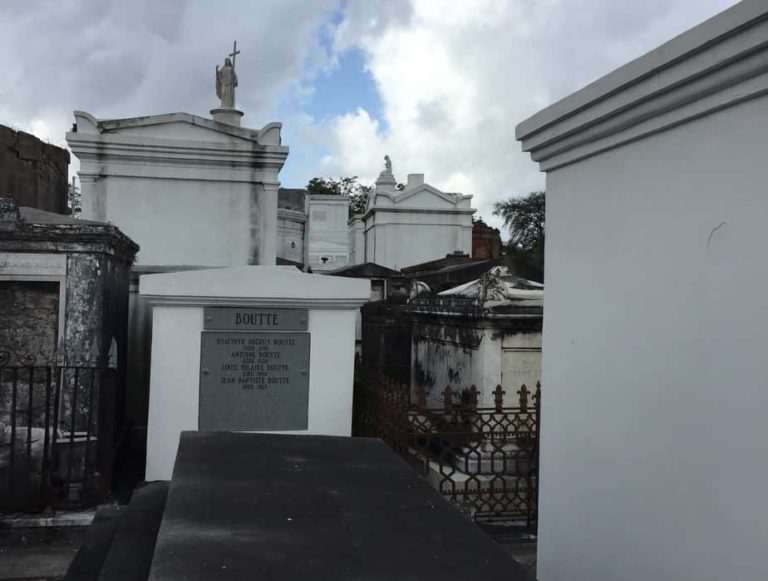 Above ground cemeteries are a normal thing here due to the city being under sea level.