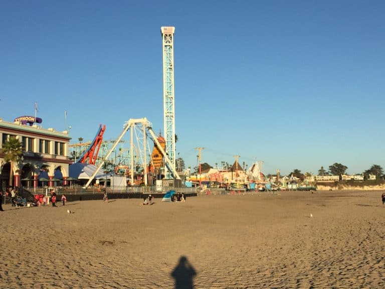 Santa Cruz beach just off the touristy boardwalk.