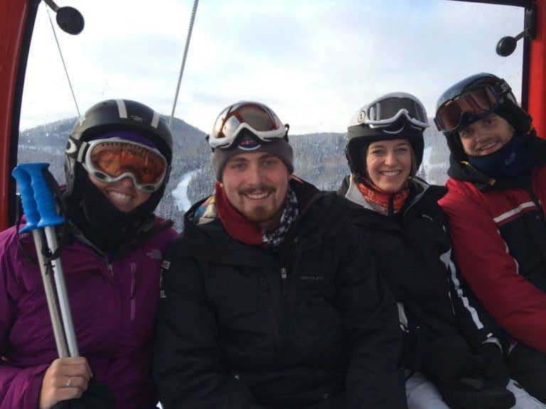 Skiing Lutsen with friends during our annual college reunion!