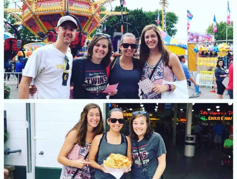 Enjoying games and delicious food at the MN State Fair!