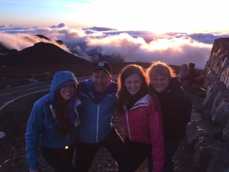 Hangin with the fam at the top of a volcano!