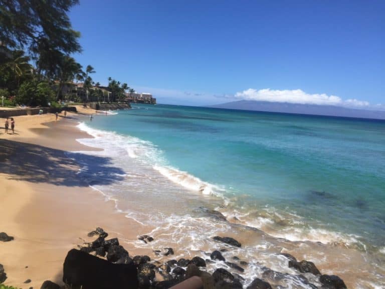 Beach at our condo in Maui