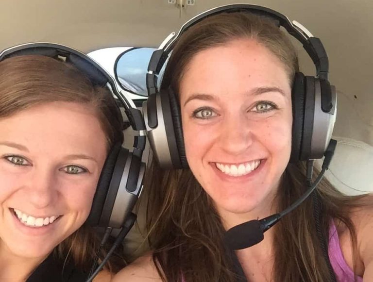 Chillin' in the back seat of the plane while Mom flies!