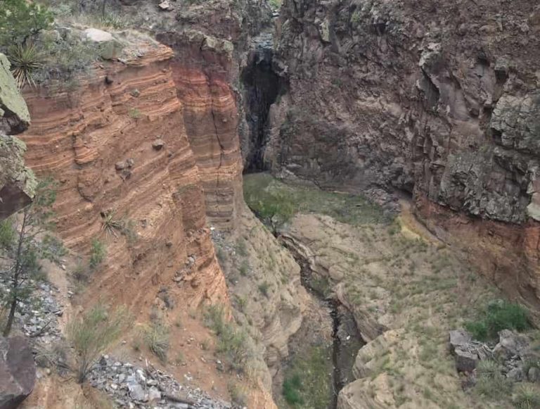 Upper Falls at the end of Falls Trail in Bandelier National Monument