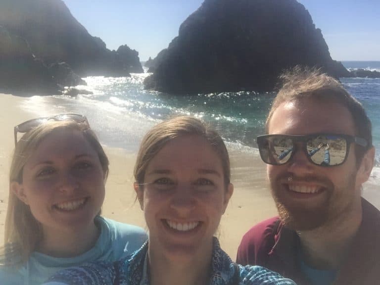 Beach exploring with our travel PT friend, Nyssa!