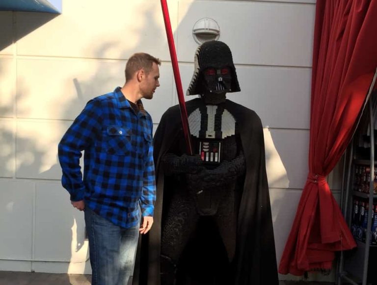 Adam eyeing up Darth Vader