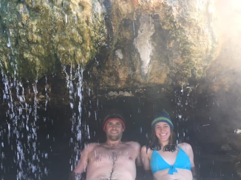 Just hanging out in a hot spring cave!