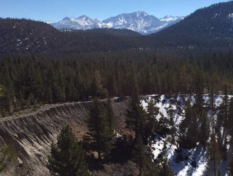 One of the Inyo Craters formed via steam blasts about 600 years ago.