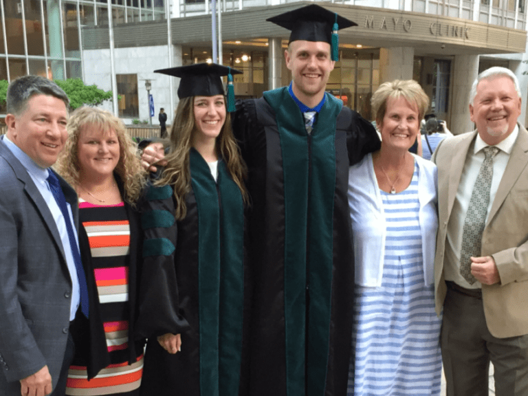 Adam and I with our parents.