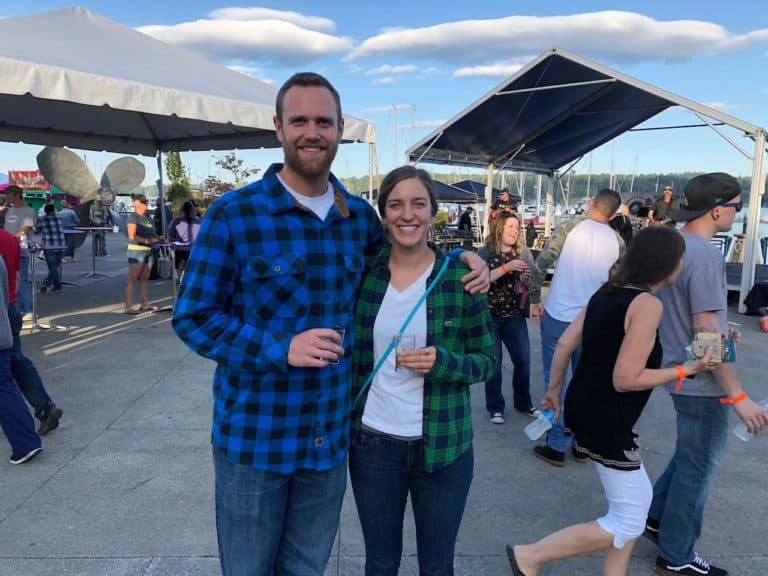 Enjoying some live music at the Bremerton waterfront.