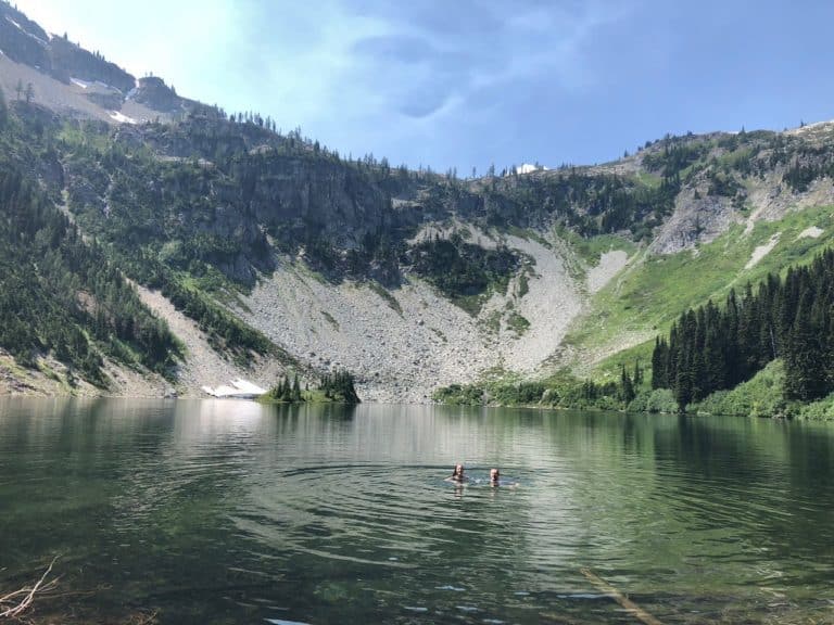 A perfect, post-hike swim!