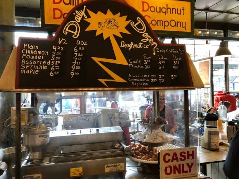 The longest line at Pike Place Market was for these mini donuts!