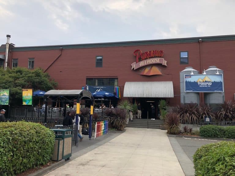 Pyramid Alehouse - a brewery with food right next to the stadiums!