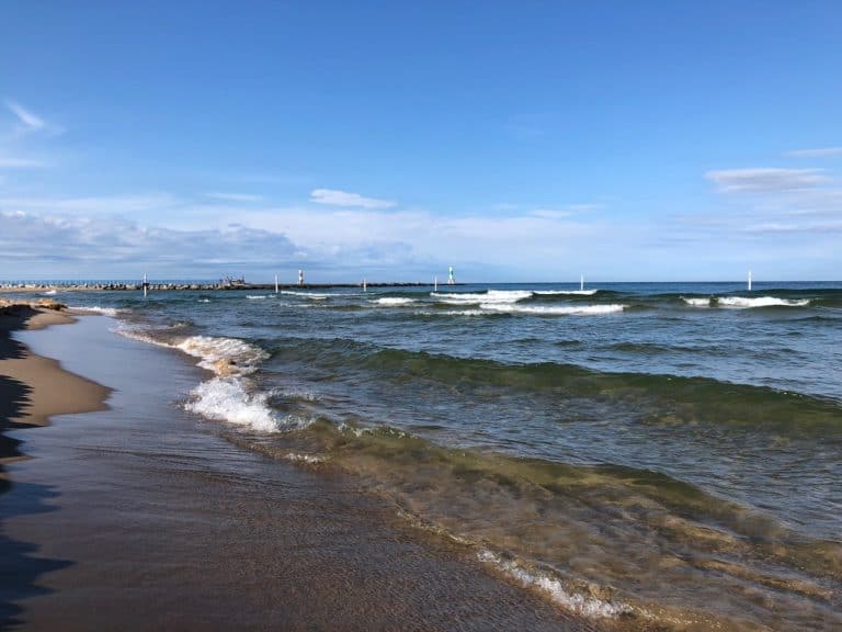 The nice freshwater of Lake Michigan!