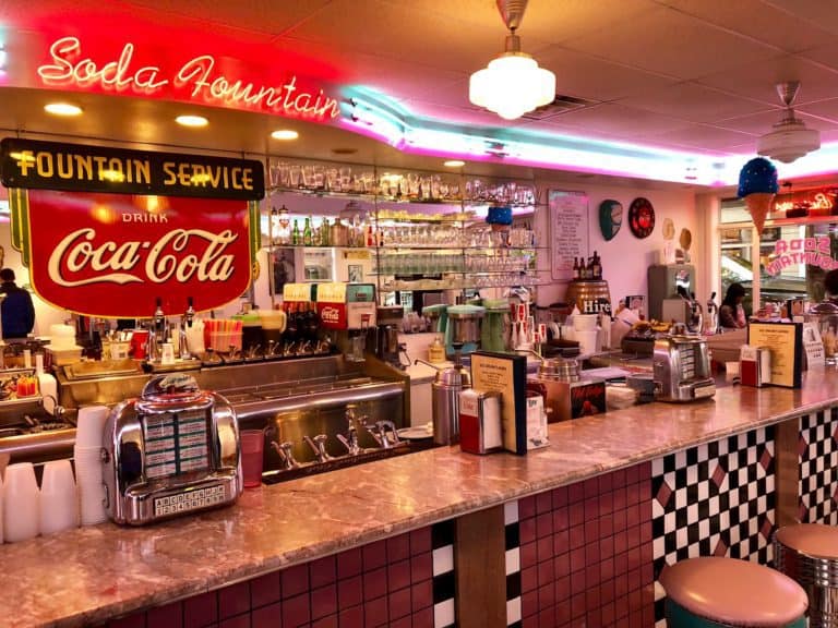 We grabbed some shakes at this cute 50s' ice cream shop!