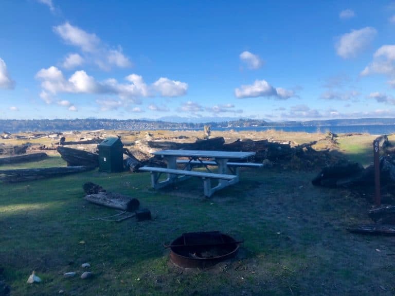 One of the primitive campsites at the NW tip of the island.