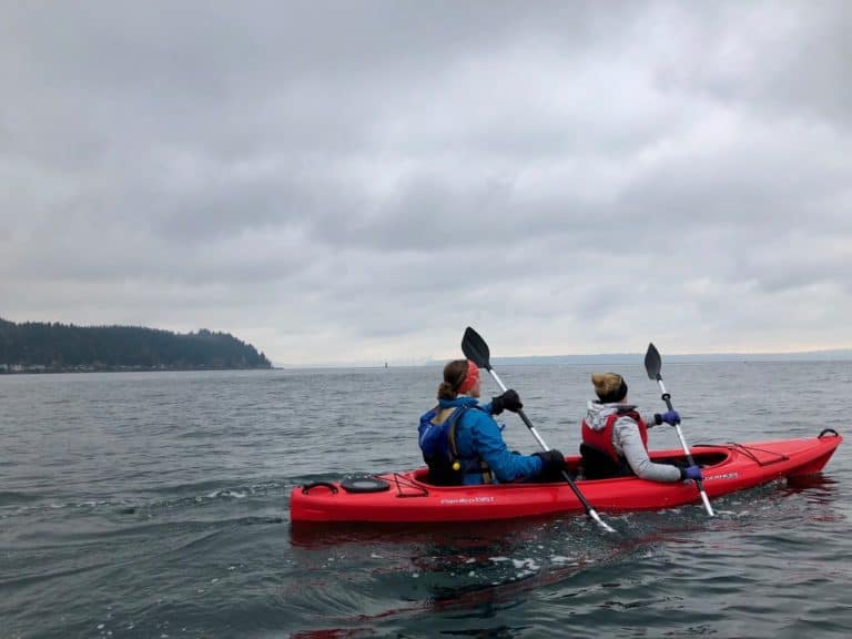 Puget Sound started out calm, but did get pretty choppy.