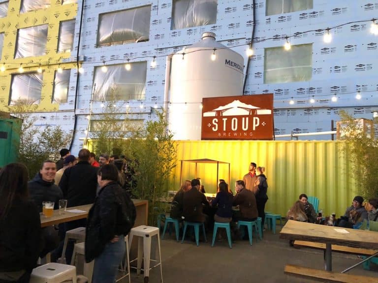 The outdoor area at Stoup Brewing.