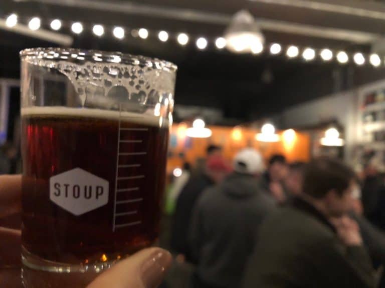 The indoor area at Stoup Brewing.