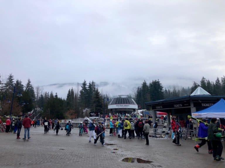 Blackcomb Excalibur Gondola from the Village Centre