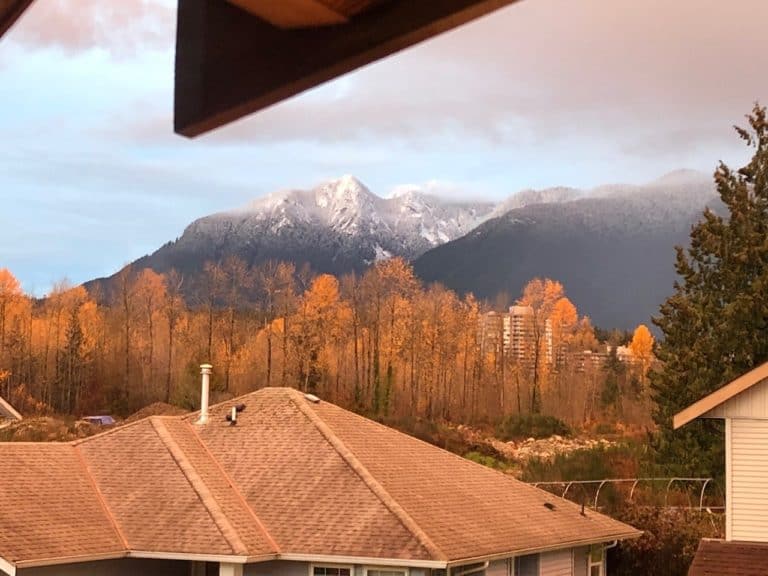 Great views from our Airbnb on a Native American reservation in North Vancouver.