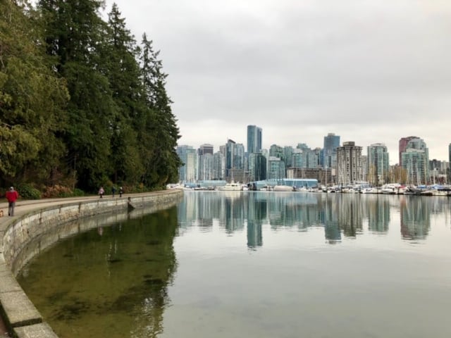 The Seawall surrounding Stanley Park!