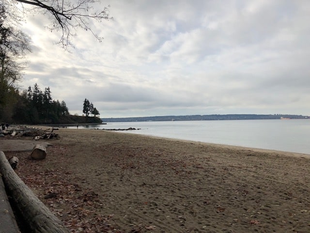 One of the several beaches in Stanley Park
