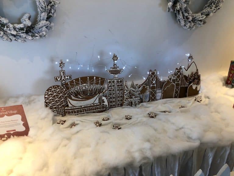 Luckily, we saw the Vancouver skyline in gingerbread house form...