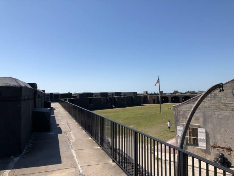 The inside of Fort Taylor