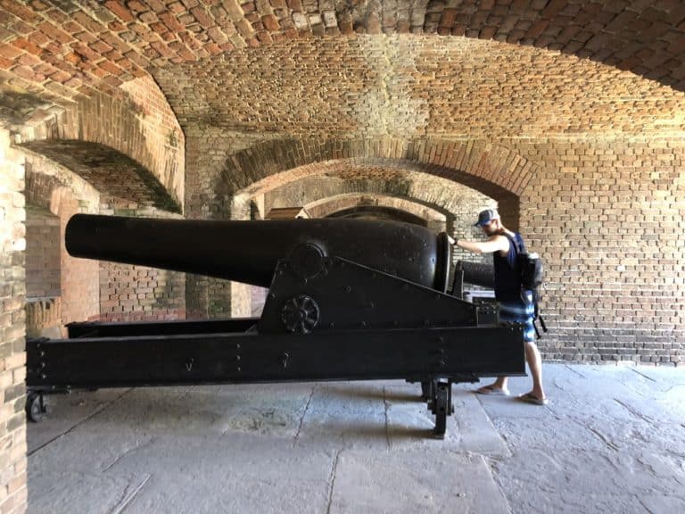 Checking out some massive cannons!