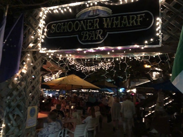A fun outdoor atmosphere at the Schooner Wharf Bar!