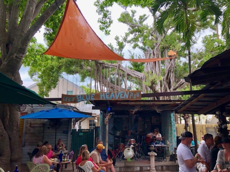 Blue Heaven: a mostly outdoor restaurant with live music all day!