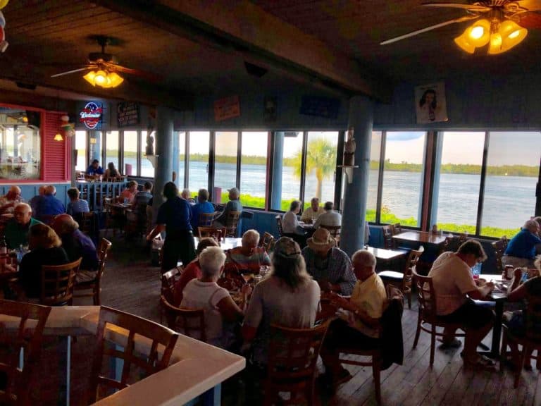 Manatee Island Bar and Grill right on the water!