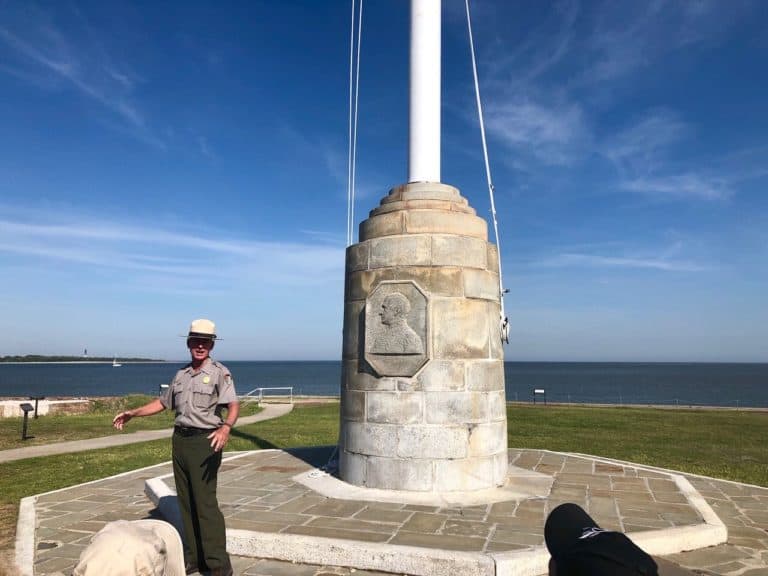 Learning from a ranger at Fort Sumter