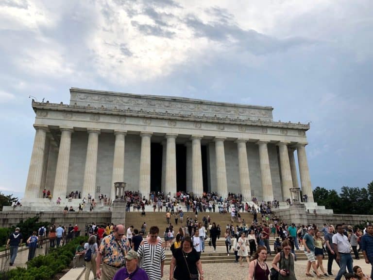 The Lincoln Memorial from afar.