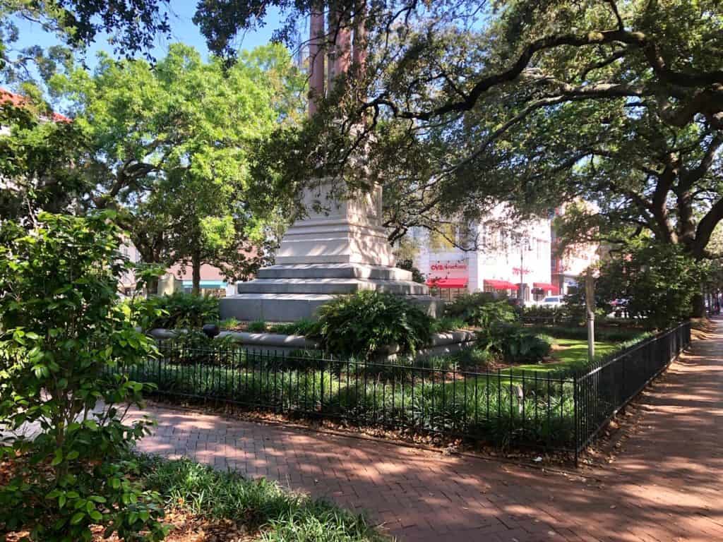 One of the little square parks that pop up every couple blocks in downtown Savannah!