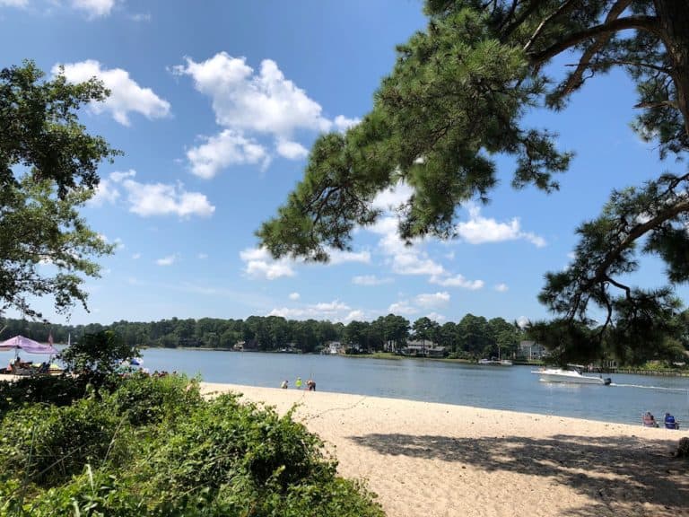 The somewhat secluded beach we found!