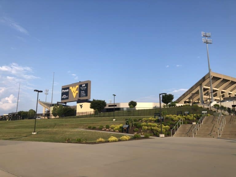 The West Virginia University Stadium.