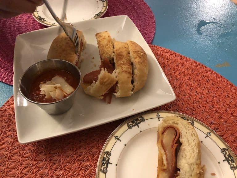 Their homemade pizza roll!