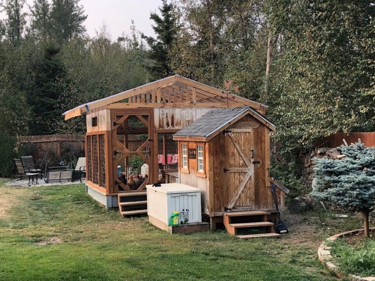 The chicken coup in our host's backyard.