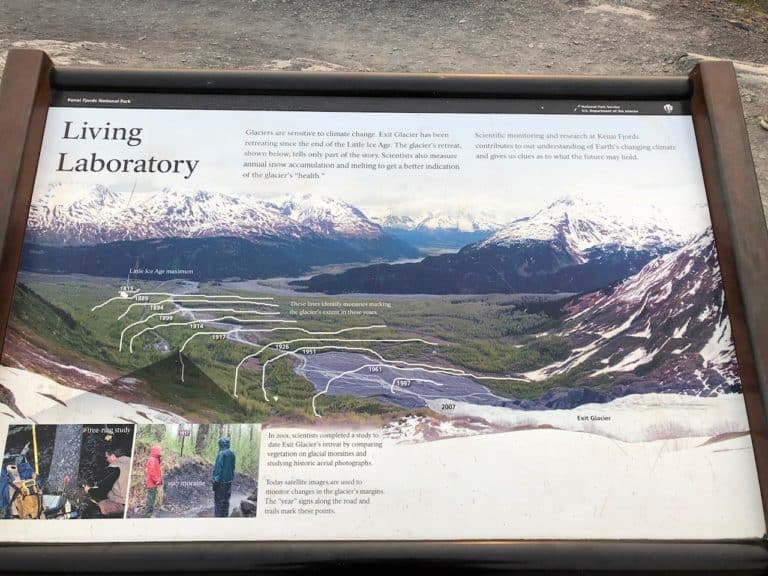 Here's an overview of how much the glacier has receded over the years.