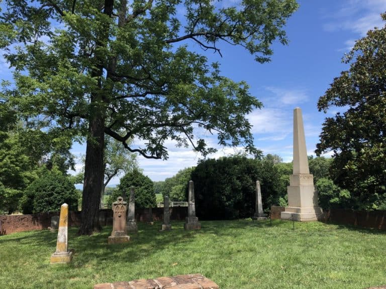 James Madison's grave, along with his family.