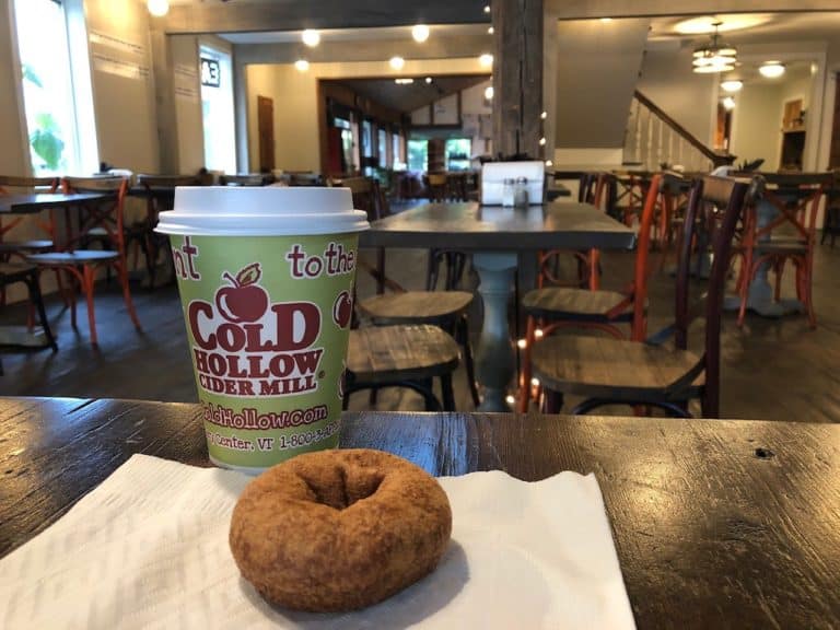 Hot apple cider and apple cider donuts!