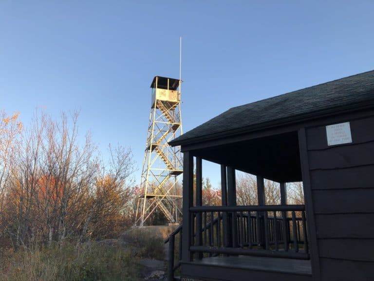 The fire tower on the top of Mount Arab.