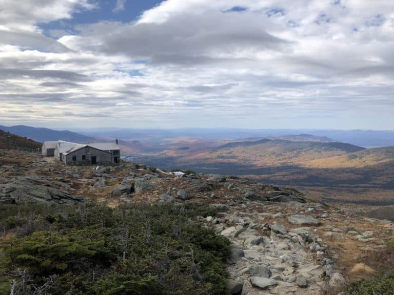 You'll run into the Lakes of the Clouds Hut about 1.5 miles from the summit, but it was closed for the season when we arrived in October.