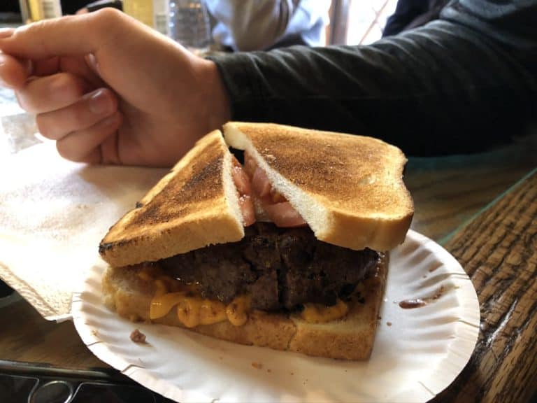 And here it is: America's first burger.