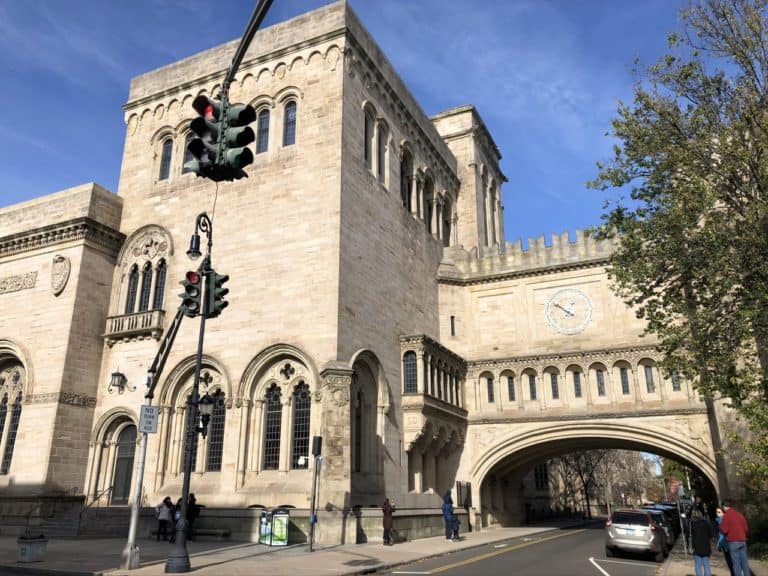 A glimpse of Yale's campus.