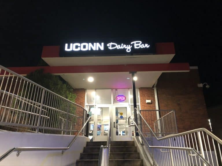 The ice cream shop on UCONN's campus.